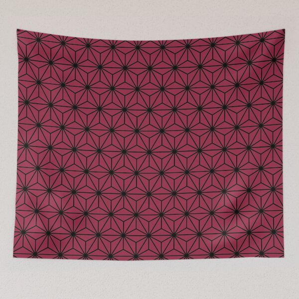 Item preview, Big Dip O'Ruby Red Asanoha - Japanese Traditional Pattern designed and sold by KinitaDesign.