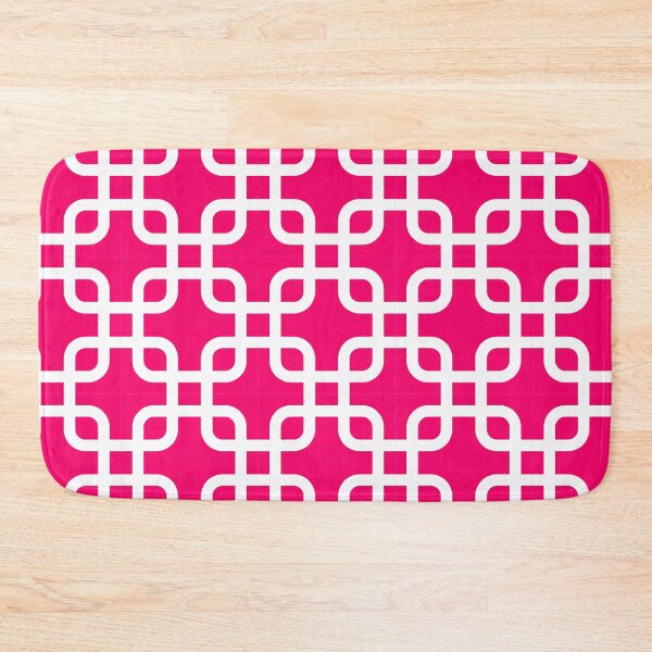 Item preview, Ruby plain background and white art deco pattern designed and sold by Brontorino.