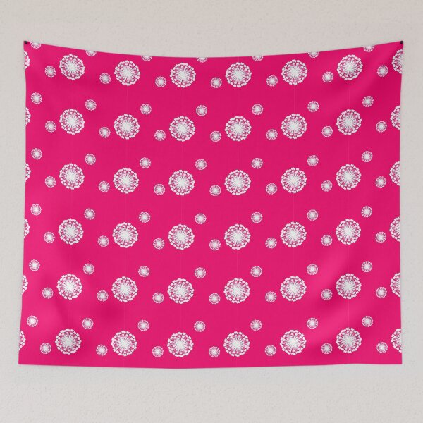 Item preview, Ruby plain background and white art deco pattern designed and sold by Brontorino.