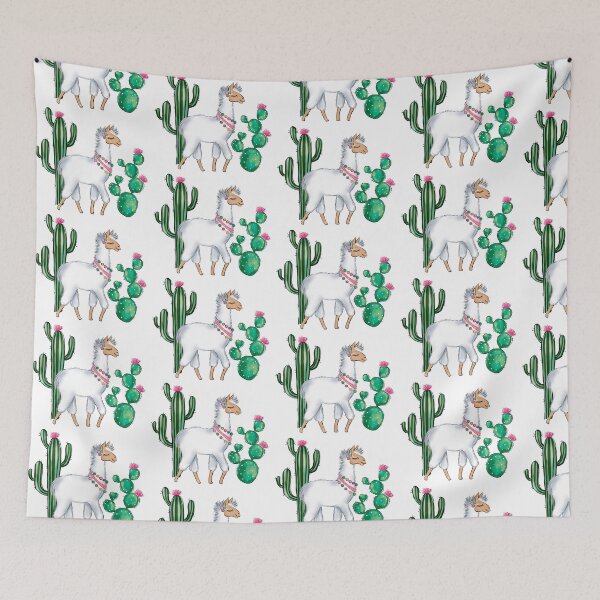 Item preview, Lama and succulents cute illustration designed and sold by Lalanacliparts.