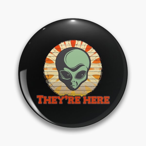 Item preview, Visitors From Outerspace, Theyre Here - Yellow Retro designed and sold by Chubuter.