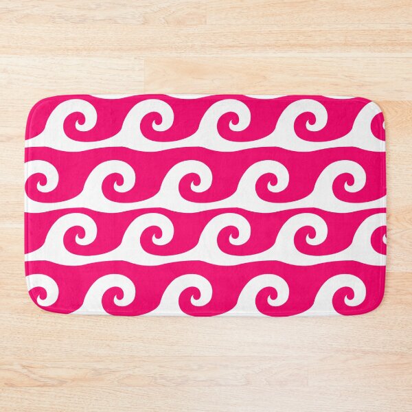 Item preview, Ruby background white waves pattern designed and sold by Brontorino.