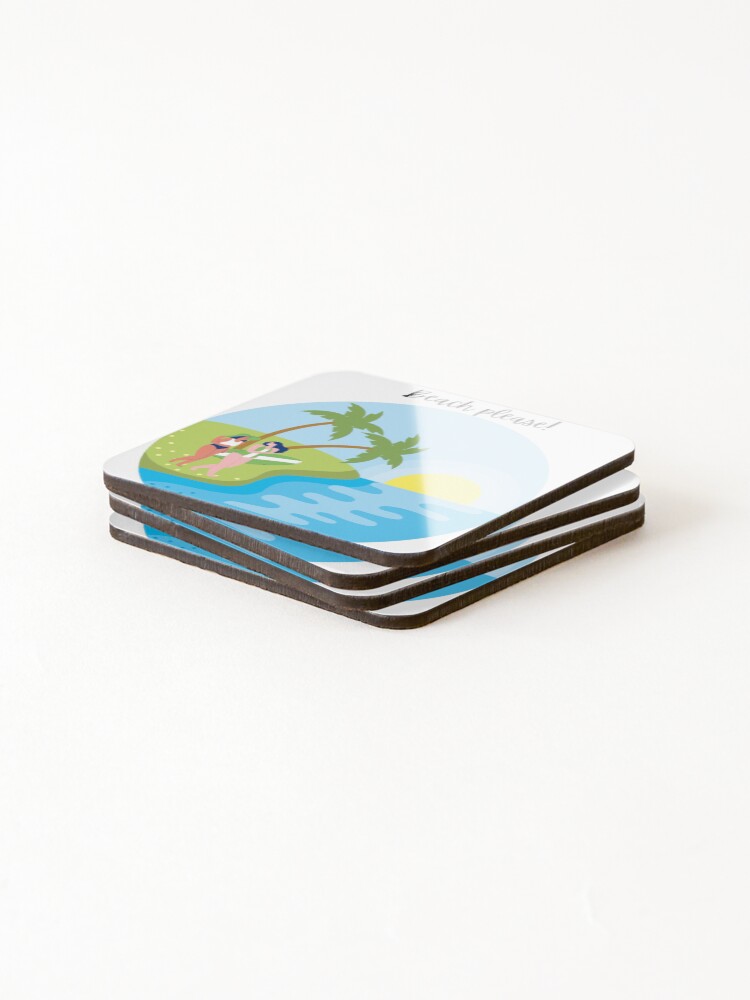 Thumbnail 4 of 5, Coasters (Set of 4), Beach designed and sold by RafShoppe.