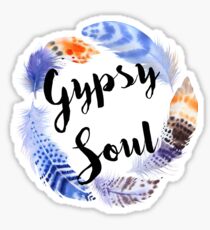 Boho Gypsy Soul Feather Wreath Sticker