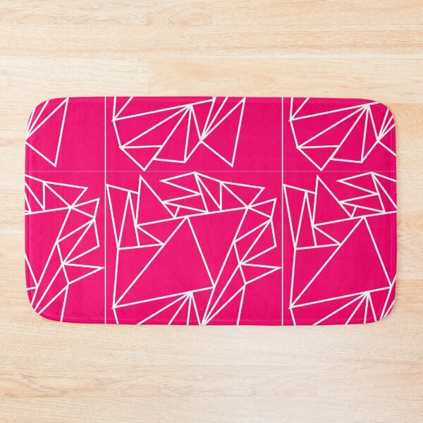 Item preview, Ruby plain background and white art deco pattern designed and sold by Brontorino.