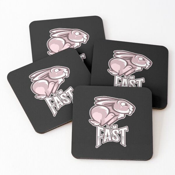 Item preview, I'm fast, pink rabbit, Kidsprint, designed and sold by thekidsprint.