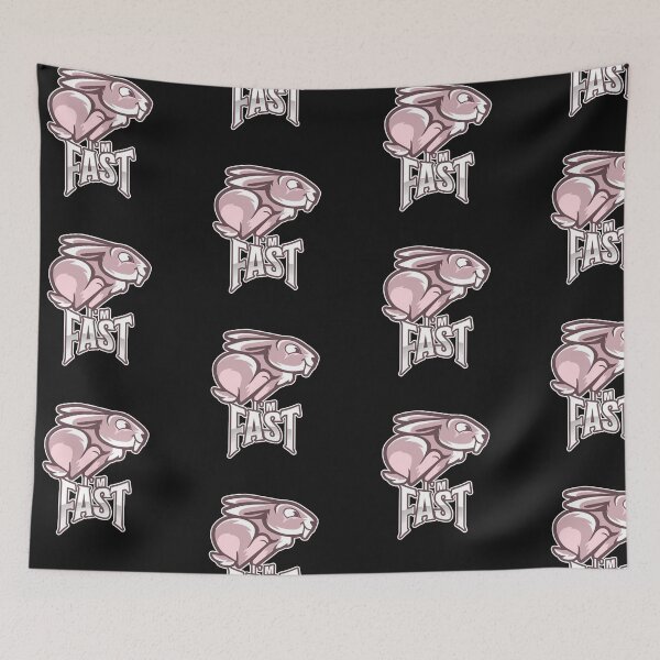 Item preview, I'm fast, pink rabbit, Kidsprint, designed and sold by thekidsprint.