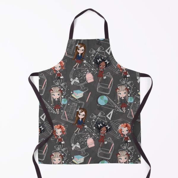 Item preview, School girls design for kids pattern designed and sold by Lalanacliparts.