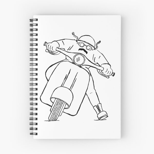 Item preview, Silhouettes rockers on scooter drawing designed and sold by 2CV-Oldtimers.