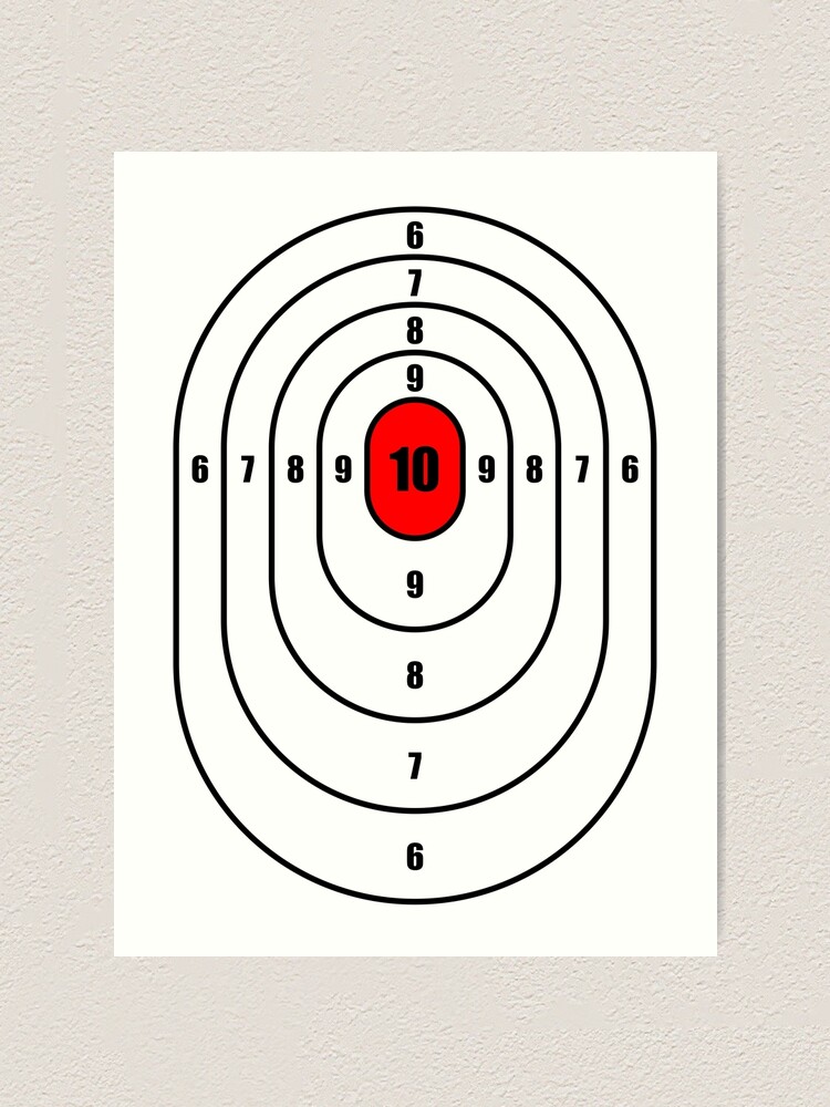 oval shooting target art print for sale by dima v redbubble