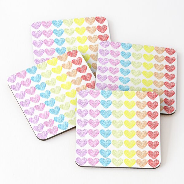Item preview, Many multi-colored Rainbow Happy Hearts! A gift of friendship and love, romance and affection designed and sold by CreateShape.