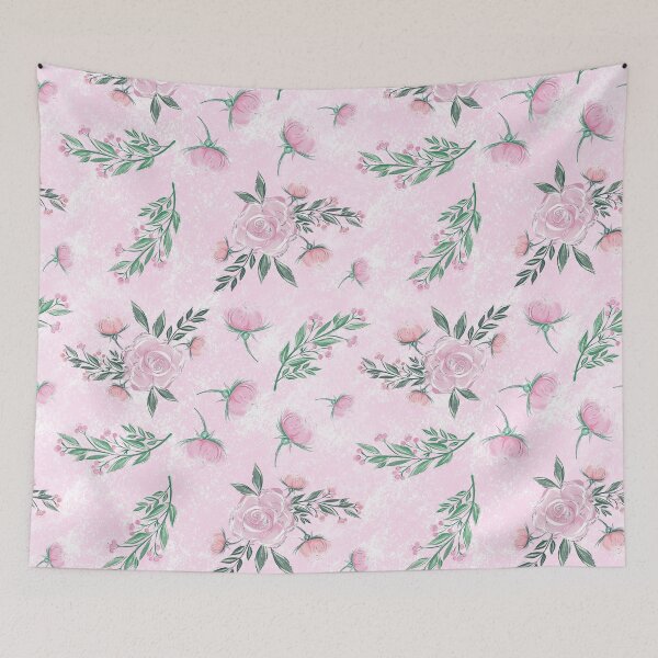 Item preview, Floral girly pattern in pink tones designed and sold by Lalanacliparts.