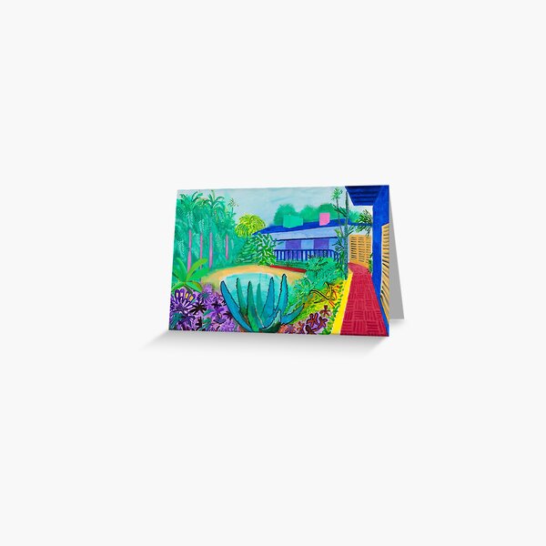 Garden Blue Greeting Card