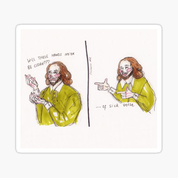 Shakespeare Sick Verse Sticker