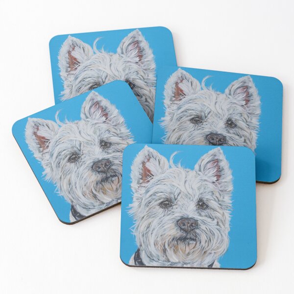 Item preview, Little Mac. Dog painting art by award-winning UK artist Sam Fenner designed and sold by SamFennerArt.