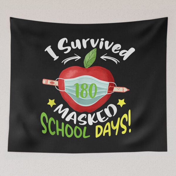 Item preview, I Survived 180 Masked Days End of School 20202021 TShirt70 designed and sold by gbrenda.