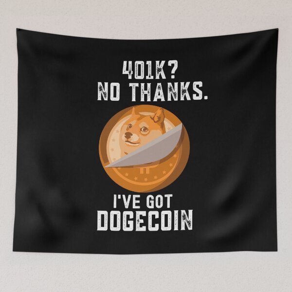 Item preview, Funny Dogecoin Gift, 401k? No Thanks, designed and sold by Mytoonsquad.