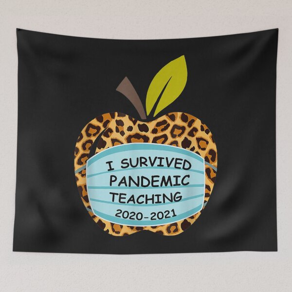Item preview, I Survived Pandemic Teaching 2020 2021 Leopard Print Teacher TShirt67 designed and sold by gbrenda.