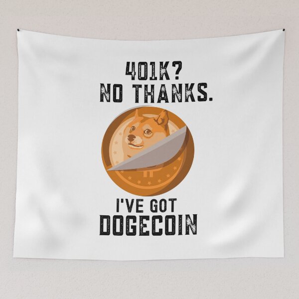 Item preview, Funny Dogecoin Gift, 401k? No Thanks, designed and sold by Mytoonsquad.