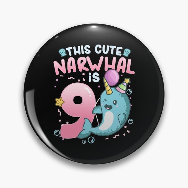 Item preview, 9th Birthday Narwhal Nine Years Old designed and sold by CreativeGiftShp.