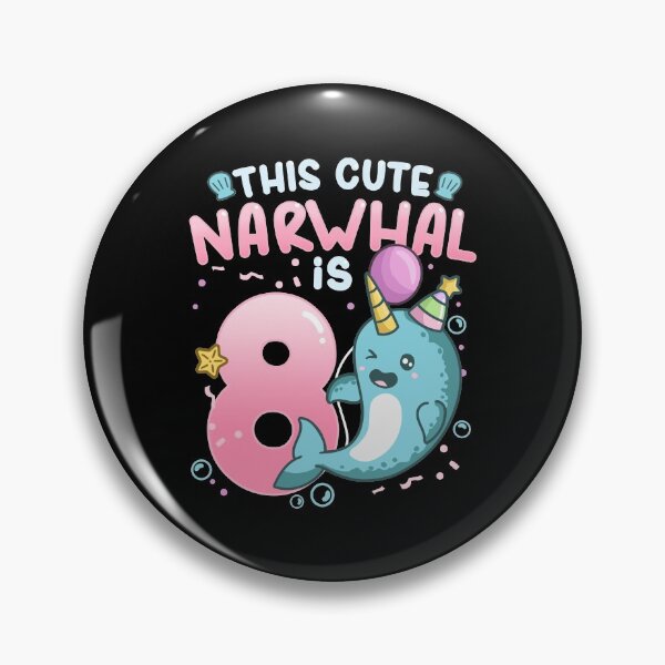 Item preview, 8th Birthday Narwhal Eight Years Old designed and sold by CreativeGiftShp.