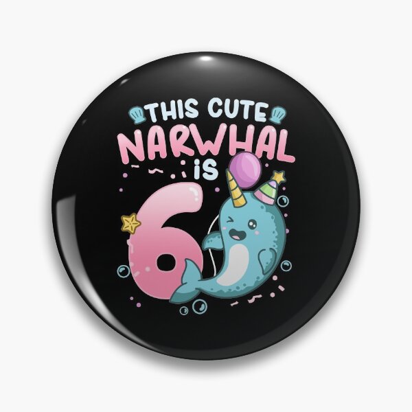 Item preview, 6th Birthday Narwhal Six Years Old designed and sold by CreativeGiftShp.