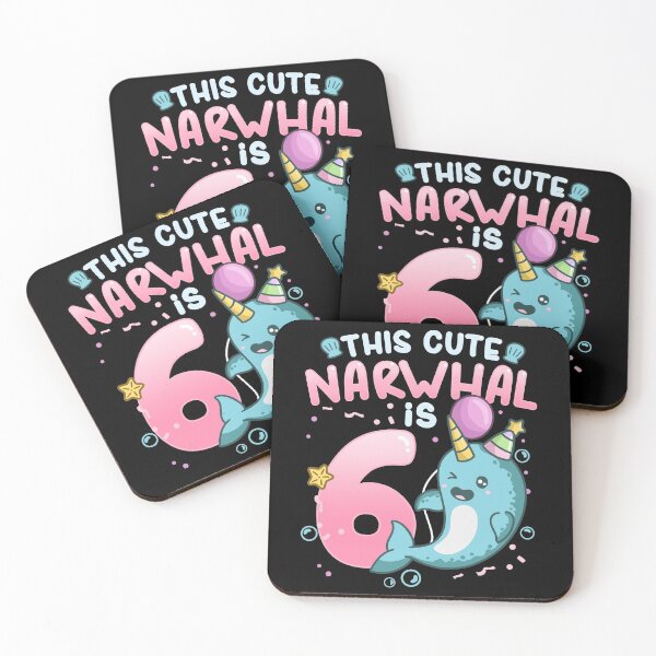 Item preview, 6th Birthday Narwhal Six Years Old designed and sold by CreativeGiftShp.