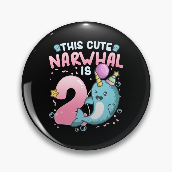 Item preview, 2nd Birthday Narwhal Two Years Old designed and sold by CreativeGiftShp.