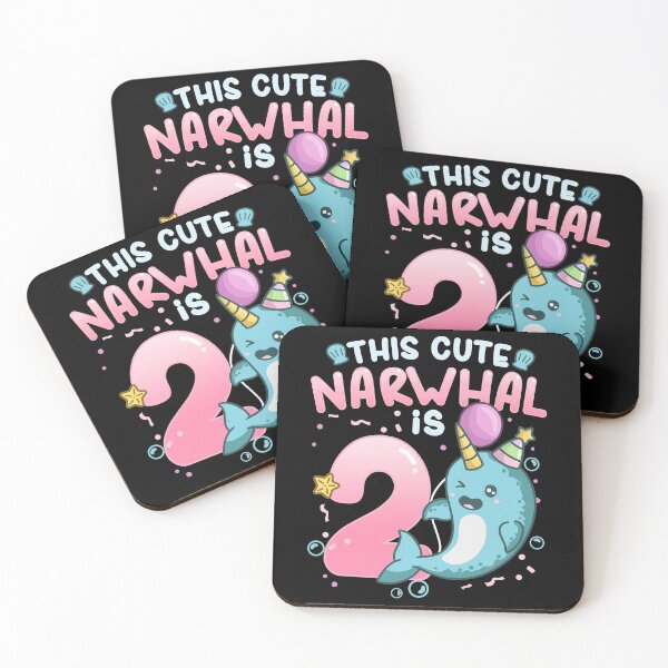 Item preview, 2nd Birthday Narwhal Two Years Old designed and sold by CreativeGiftShp.