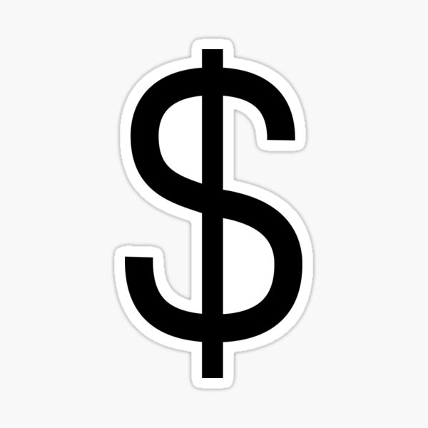 Dollar Sign Stickers | Redbubble