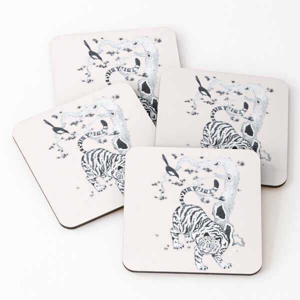 Item preview, tiger and magpie; 작호도 (korean folk painting, jakhodo) designed and sold by mooonhannah.