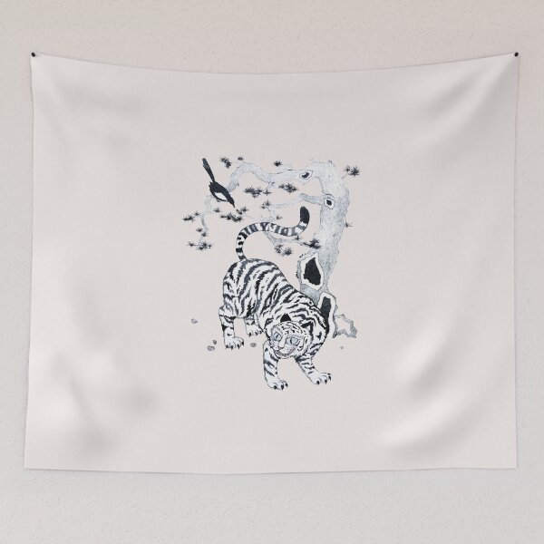 Item preview, tiger and magpie; 작호도 (korean folk painting, jakhodo) designed and sold by mooonhannah.