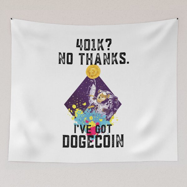 Item preview, Funny Dogecoin Gift, 401k? No Thanks, designed and sold by Mytoonsquad.