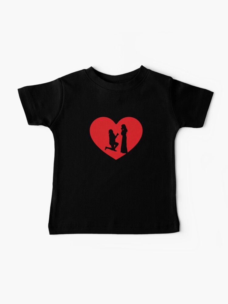 Valentine's Day lesbian couple love Happy Valentines Day 2022 Baby T-Shirt  by 123428094