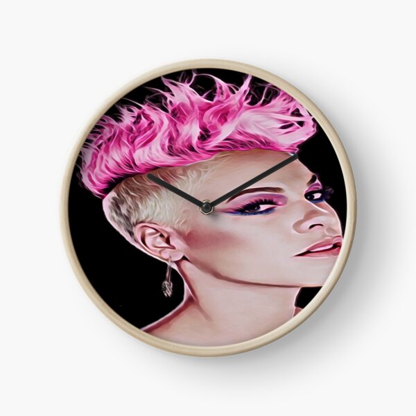 Pink beautiful trauma Clock
