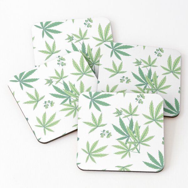 Artikelvorschau, nahtloses Cannabis Sativa Muster entworfen und verkauft von Sya Prints.