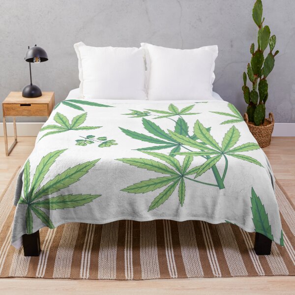 Aperçu de l'œuvre motif de cannabis sativa sans soudure créée et vendue par Sya Prints.