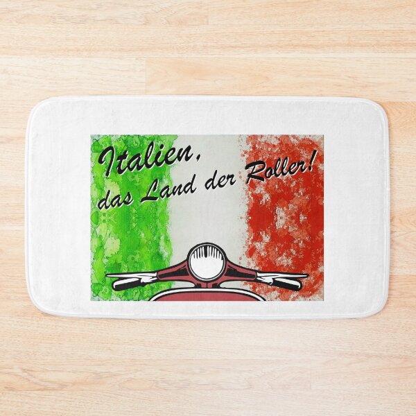 Item preview, Watercolor Italy, the land of scooters saying designed and sold by 2CV-Oldtimers.