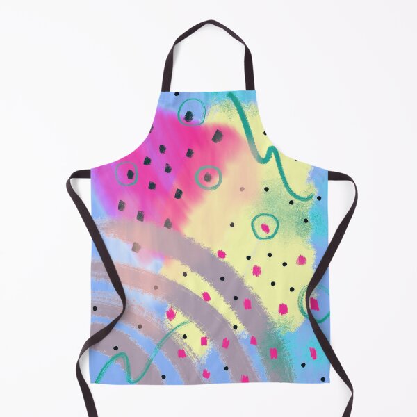 Item preview, Picking strawberries in grandma's garden abstract print on blue designed and sold by orangerinka.