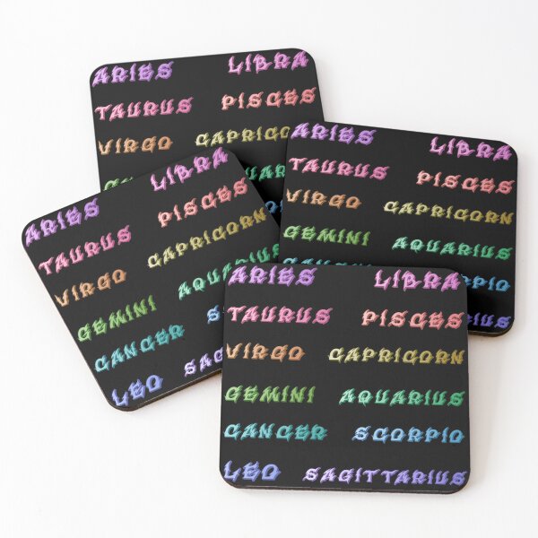 Aperçu de l'œuvre Pack économique de signes astrologiques arc-en-ciel créée et vendue par everything4eva.
