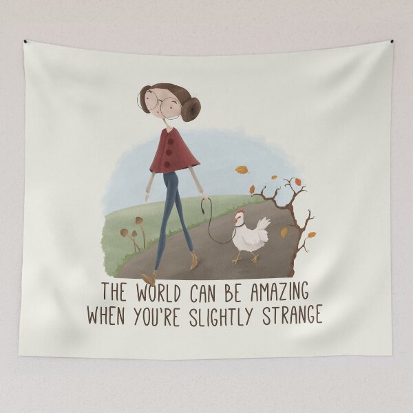 Item preview, Slightly Strange - chicken girl designed and sold by agrapedesign.