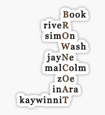 Firefly Browncoat Acrostic Sticker