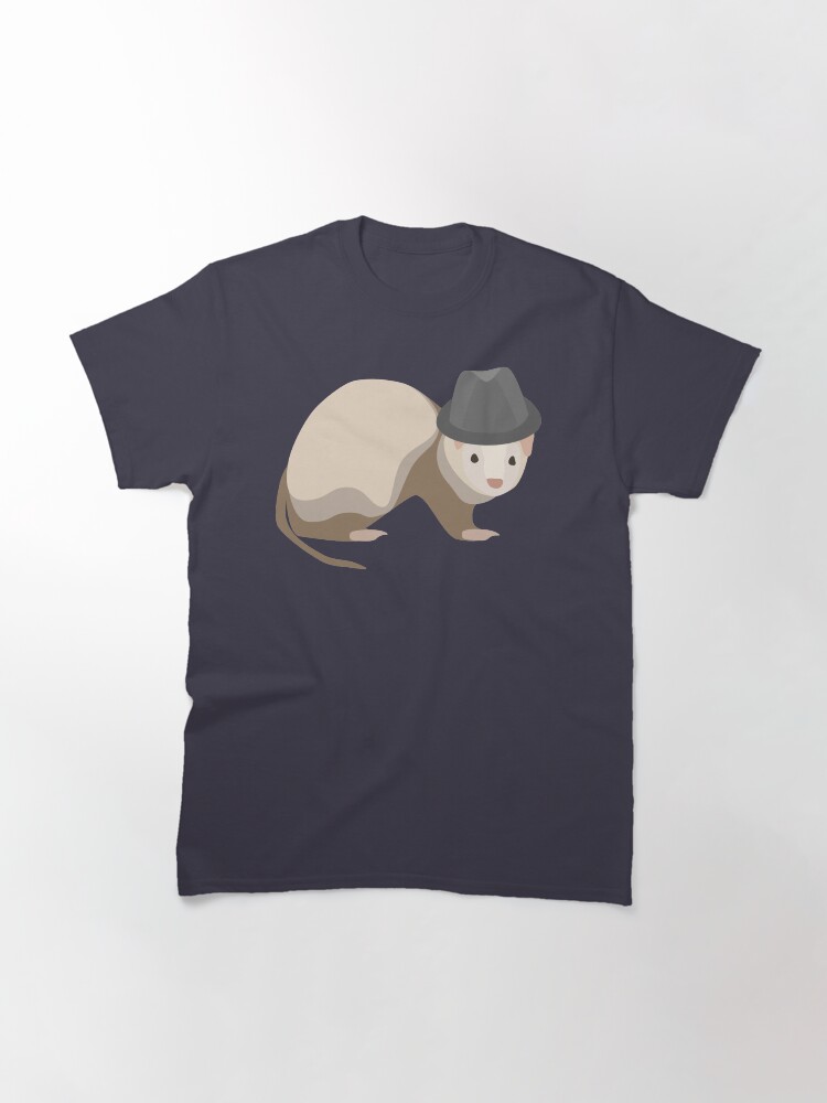 Alternate view of NDVH Ferret Wearing a Trilby Classic T-Shirt