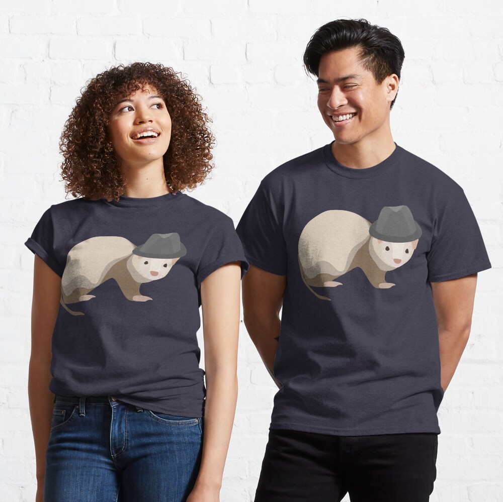 NDVH Ferret Wearing a Trilby Classic T-Shirt