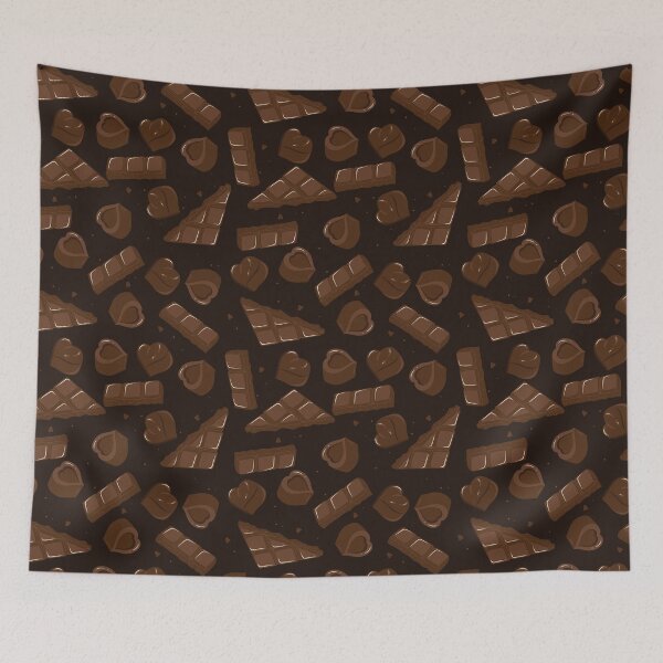 Item preview, pattern with chocolates and pieces of chocolate bars designed and sold by burbura.
