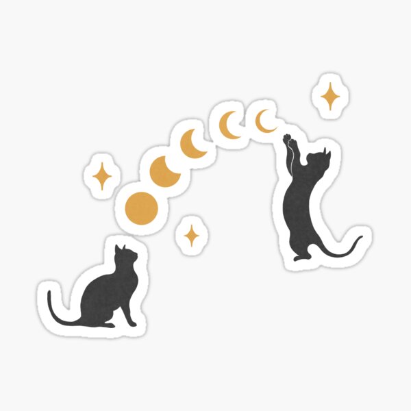 Artikel-Vorschau von Katze und Mond 1, designt und verkauft von episodicDrawing.