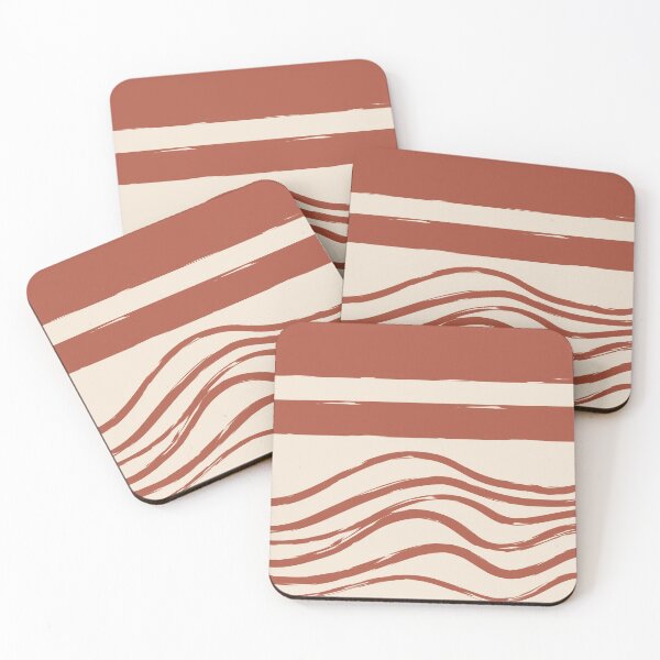 Item preview, Terracotta Abstract Wave Lines designed and sold by MaiZephyr.