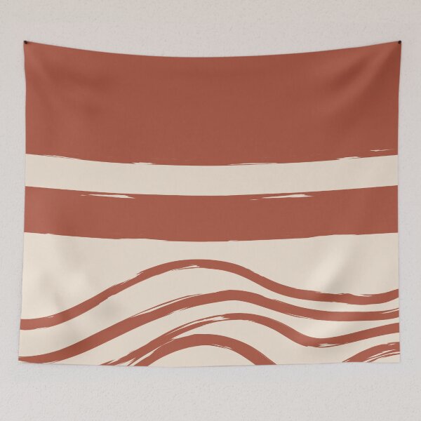 Item preview, Terracotta Abstract Wave Lines designed and sold by MaiZephyr.