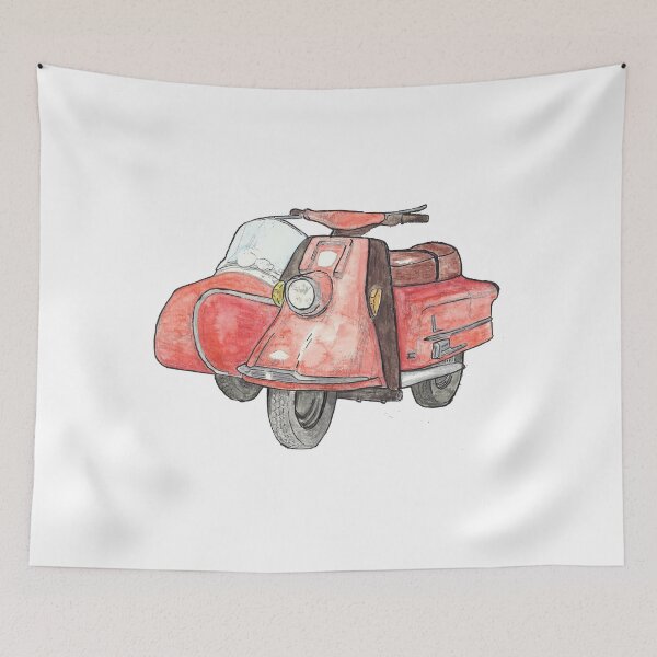 Item preview, Vintage scooter with sidecar designed and sold by 2CV-Oldtimers.