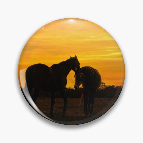 Item preview, Two beautiful horses together at sunset designed and sold by kathleenjean.